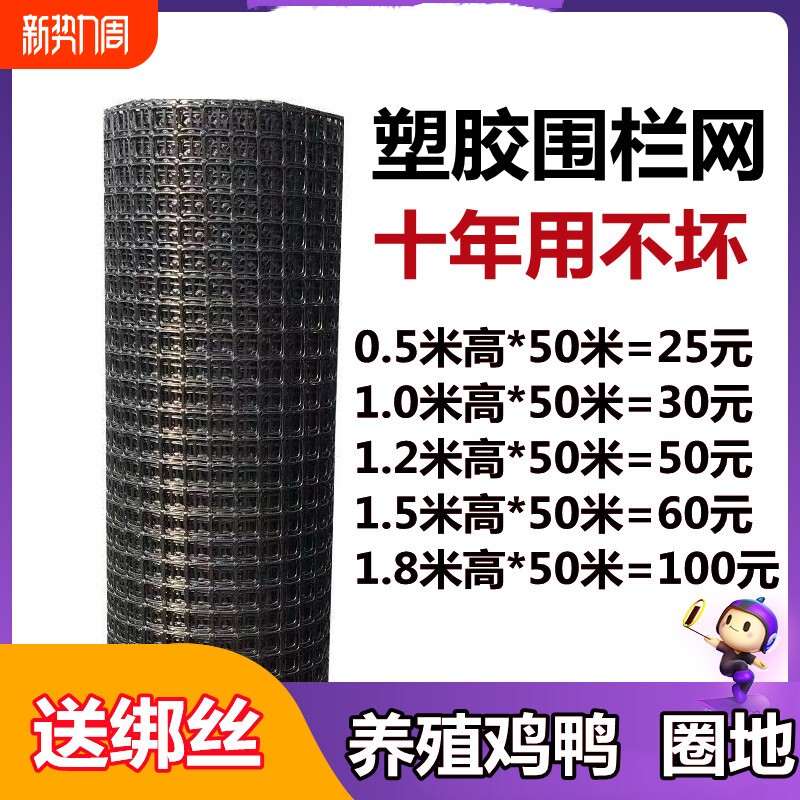 塑料网格防护养殖菜园栅栏户外拦鸡网子圈玉米脚垫漏粪养鸡围栏网