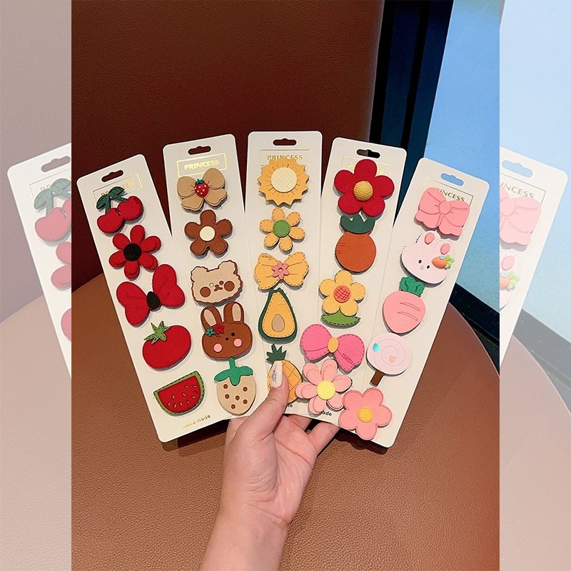 婴儿胎毛魔术贴婴幼儿前额刘海贴发卡儿童可爱碎发帖头饰女童发夹