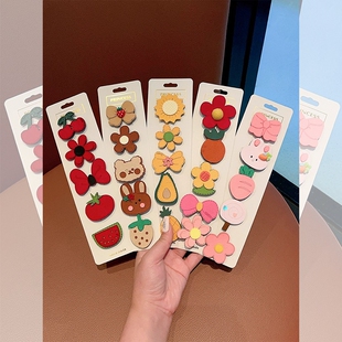 婴儿胎毛魔术贴婴幼儿前额刘海贴发卡儿童可爱碎发帖头饰女童发夹