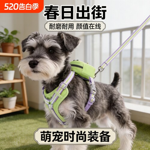新款宠物自背包多巴胺透气牵引绳