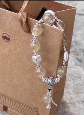 天然水晶绿幽灵手链宫廷复古手链