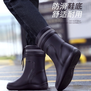 成人劳保耐磨套鞋 加厚防滑鞋 防水防滑雨靴子胶鞋 水鞋 钓鱼外卖 雨鞋