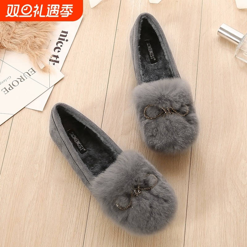 棉瓢鞋厚底加绒平底|千人收藏