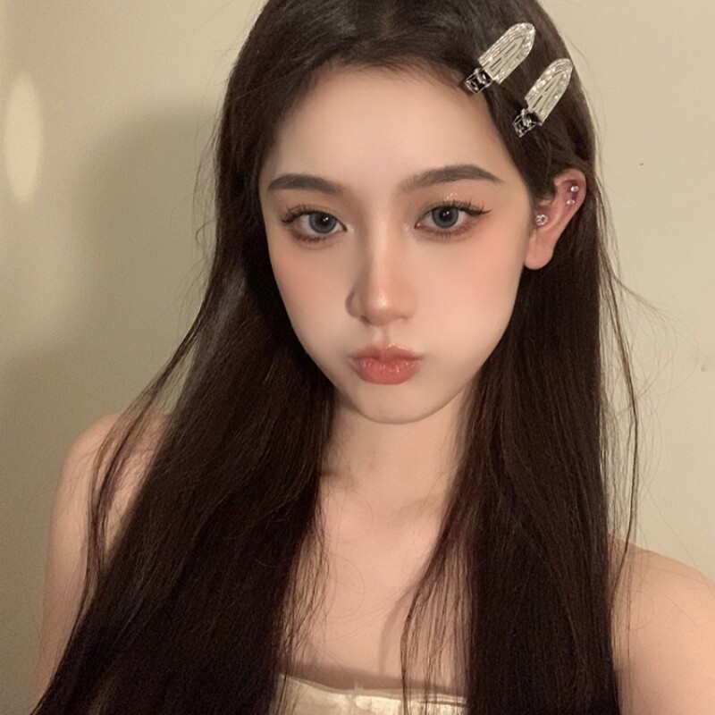 美式芭比闪闪无痕压发夹女高级感刘海夹侧边边夹2025新款一字边夹