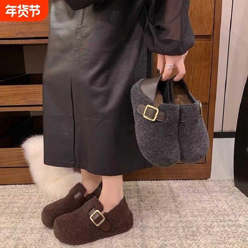 三福厚底全包勃肯鞋女2025年秋冬季新款两穿加绒保暖雪地靴毛毛鞋,女鞋,勃肯鞋/软木鞋,淘宝优惠券,粉丝福利购,淘宝优惠卷