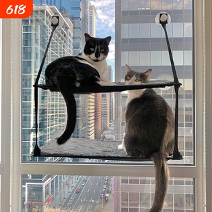 美国KH窗台猫挂床大阳台窗户吊床悬挂猫窝猫咪吸盘猫架挂窝猫吊床
