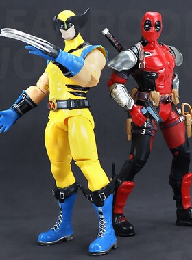 复仇联盟系列死侍3金刚狼手办X战警关节可动摆件模型公仔玩具