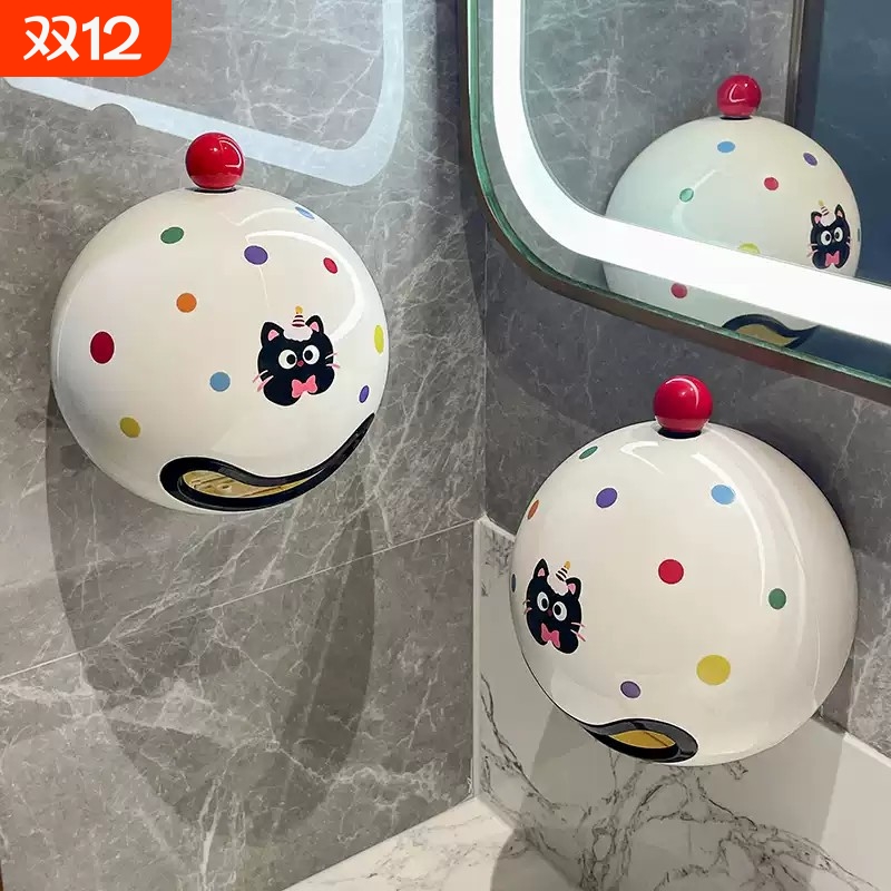 卫生间纸巾盒厕所壁挂式卷纸置物架浴室免打孔防水收纳厕纸放置盒