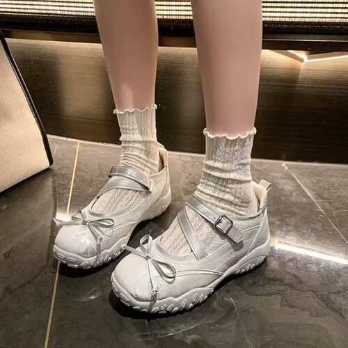 意尔康心选蝴蝶结玛丽珍芭蕾舞鞋女2026新款秋季百搭增高厚底休闲