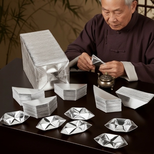 银元宝半成品批发金银元宝手工折纸加厚切角金银纸锡箔纸用品七月半烧纸钱厂家直销整箱冥大全金色纸张折叠