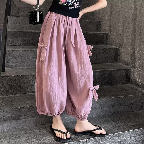 女童蝴蝶结长裤|101人收藏
