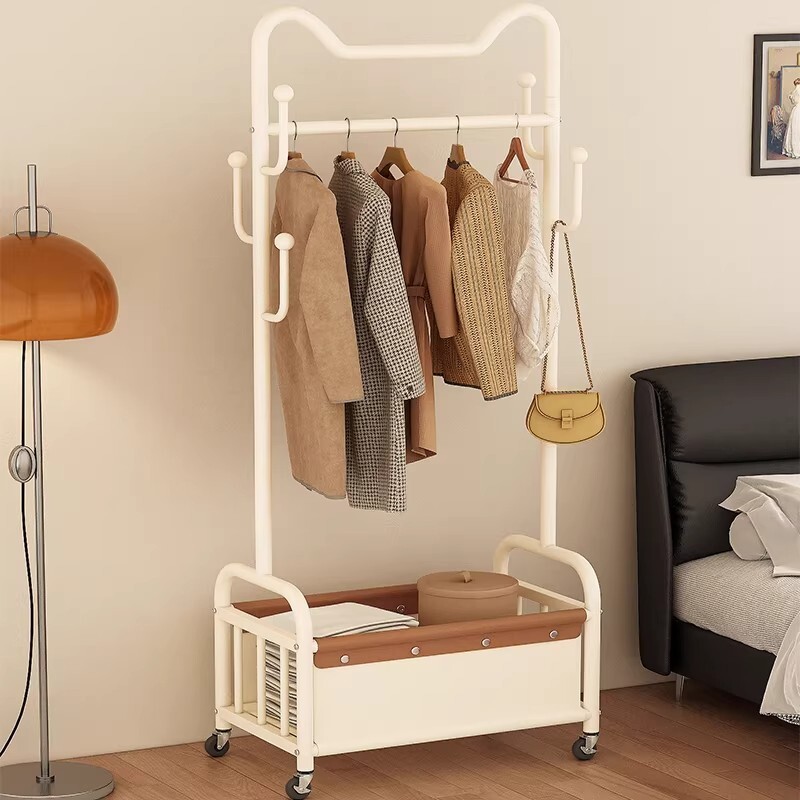 轻奢卧室落地晾衣架挂衣架家用可移动衣架收纳置物架子客厅衣帽架