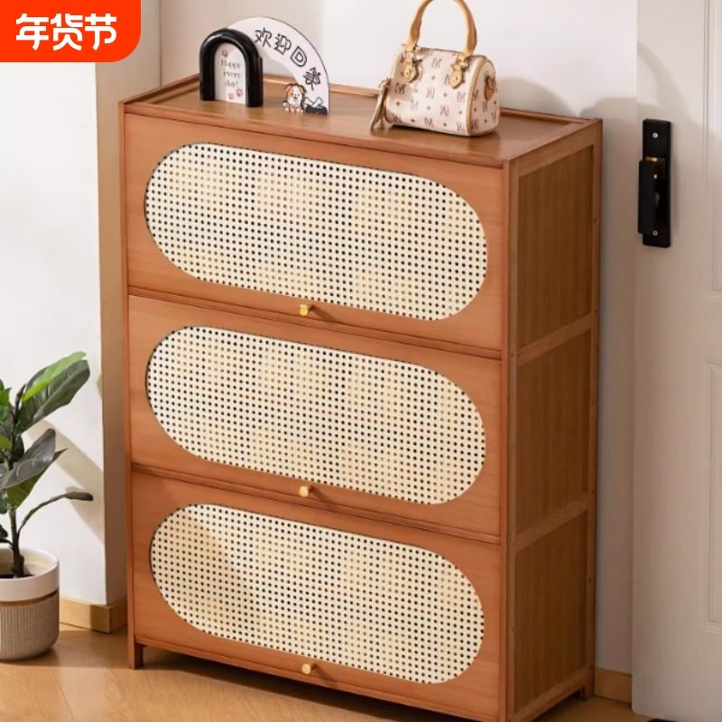 鞋柜家用门口入户鞋架子多层室内好看出租房简易带门收纳置物玄关