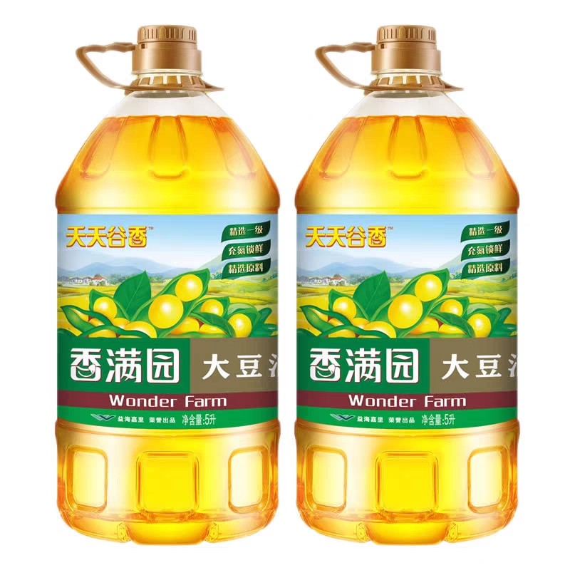 香满园大豆油5L 家庭装食用家用 转基因大豆油食用油,粮油调味/速食/干货/烘焙,大豆油,淘宝优惠券,粉丝福利购,淘宝优惠卷