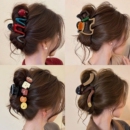 抓夹发夹设计款 波浪珍珠撞色大号女2025高级感后脑勺鲨鱼夹子发饰