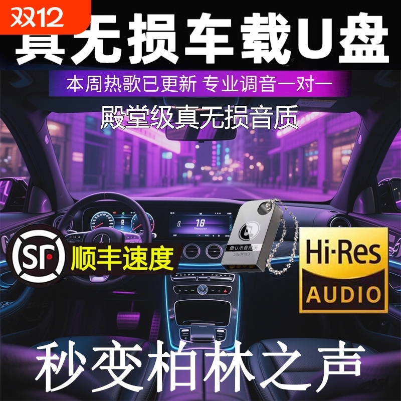 汽车载u盘歌曲高音质无损2025新款抖音新歌音乐DJ流行u优盘音响