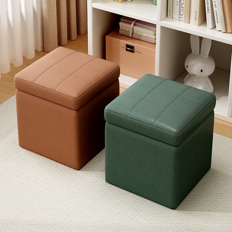 小凳子家用储物凳高级感可坐收纳凳客厅茶几板凳实用软包换鞋矮凳