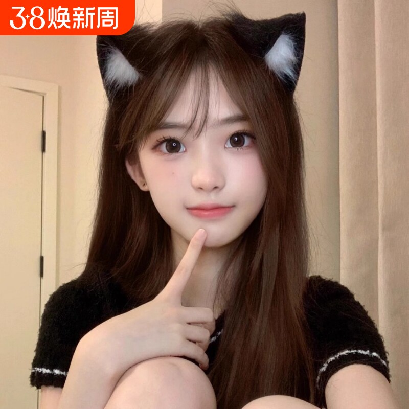 手作猫娘原创猫耳头饰发箍 cos仿真立体兽耳KC可爱毛绒耳朵lo