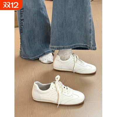 复古小白鞋女款2025新款夏季百搭软底阿甘德训鞋防滑休闲运动板鞋
