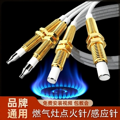 燃气灶点火针打火器通用热电偶感应铜针煤气灶具维修配件家用脉冲