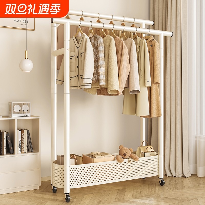 衣架落地卧室挂衣架家用室内移动轻奢晾衣架多功能收纳置物衣帽架