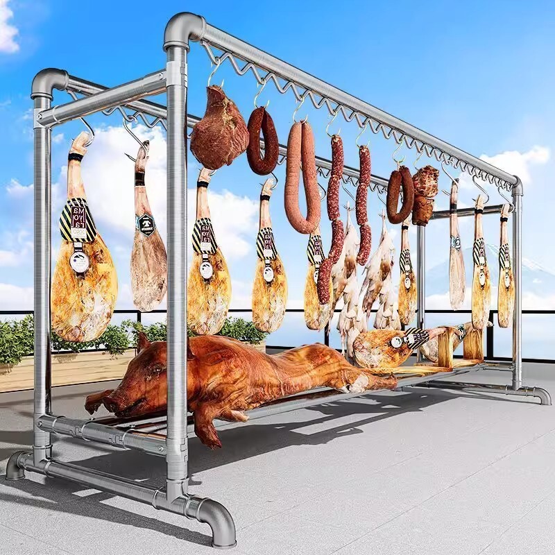 【挂肉沥水两不误】户外晾肉架子