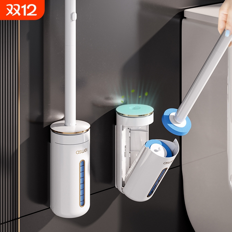 家用无死角2025新款壁挂式洗厕所神器替换头清洁刷子一次性马桶刷