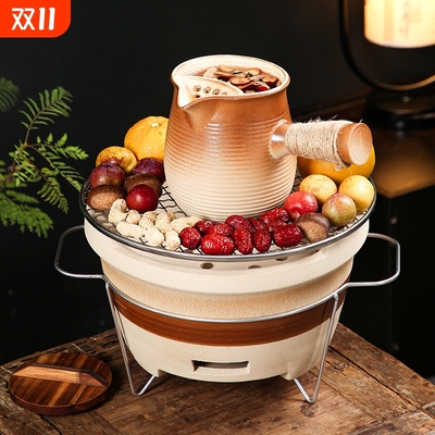 炭火炉奶罐冬天套装泡茶器炭火煮茶壶围炉煮茶器具煮奶茶陶土炭炉