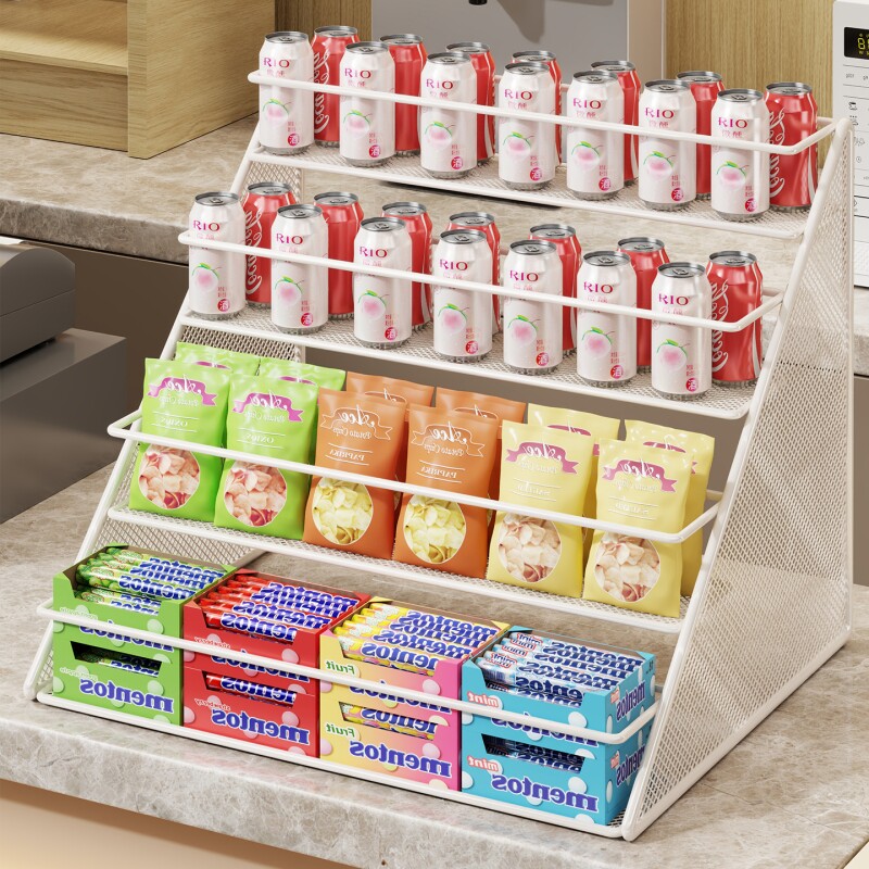 超市收银台小货架台前展示架口香糖零食架便利店糖果多功能置物架