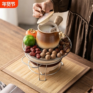 家用围炉煮茶壶炭火炉子套装新款户外奶茶罐陶瓷泡茶器具侧把烧水