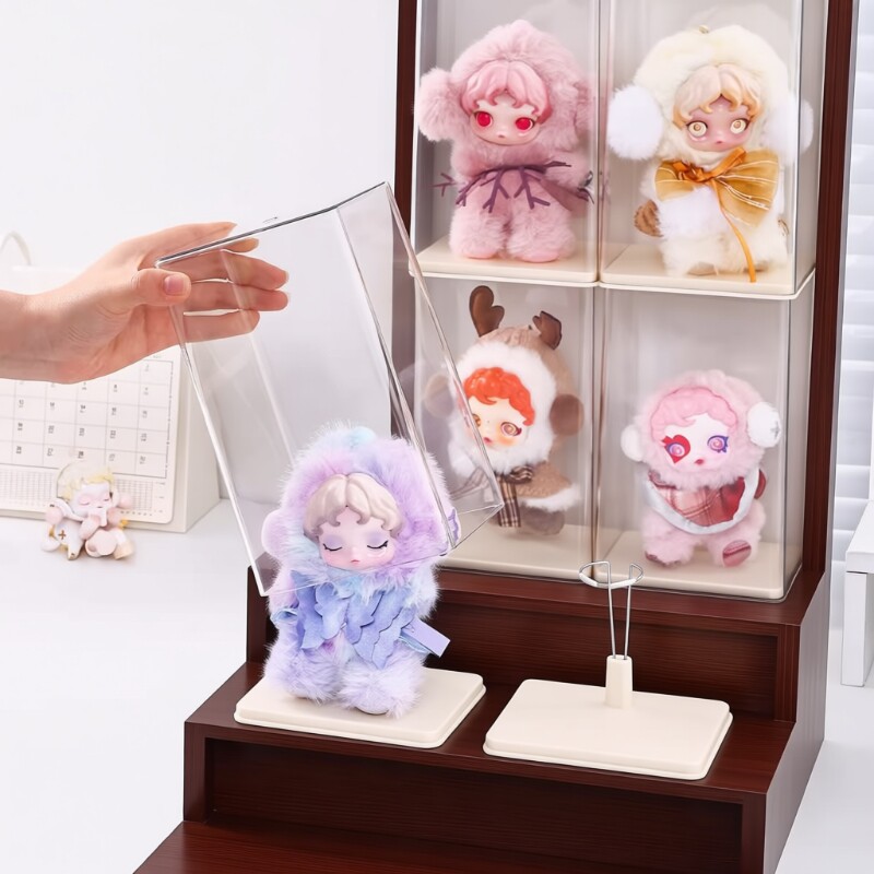光织园展示盒sp搪胶娃娃labubu挂件收纳盒盲盒收纳展示架展示