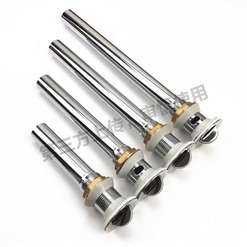 加长加厚洗脸盆不锈钢翻板式下水器 洗手盆卫生间浴室下水管配件