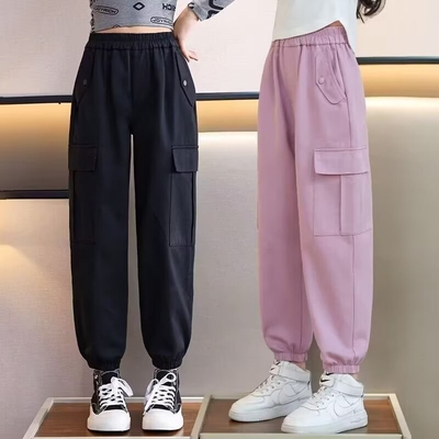 女童裤子春秋款2025新款秋装运动