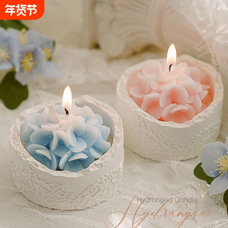手工香薰蜡烛氛围感摆件情人节礼品香氛伴手礼生日礼物花朵杯蜡