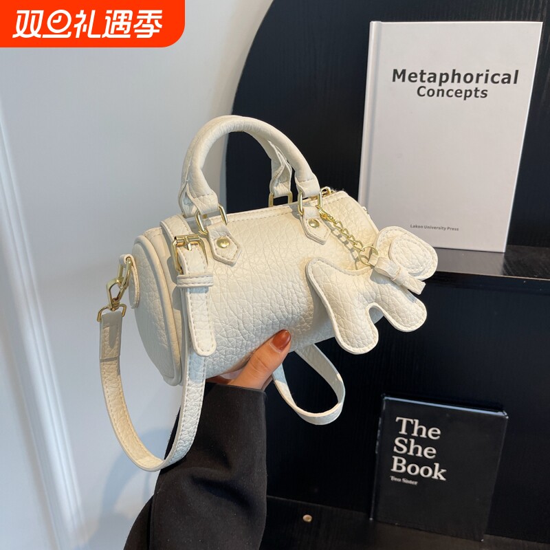 时尚女包斜挎包2025百搭高级感软皮新款保龄球包单肩波士顿枕头包