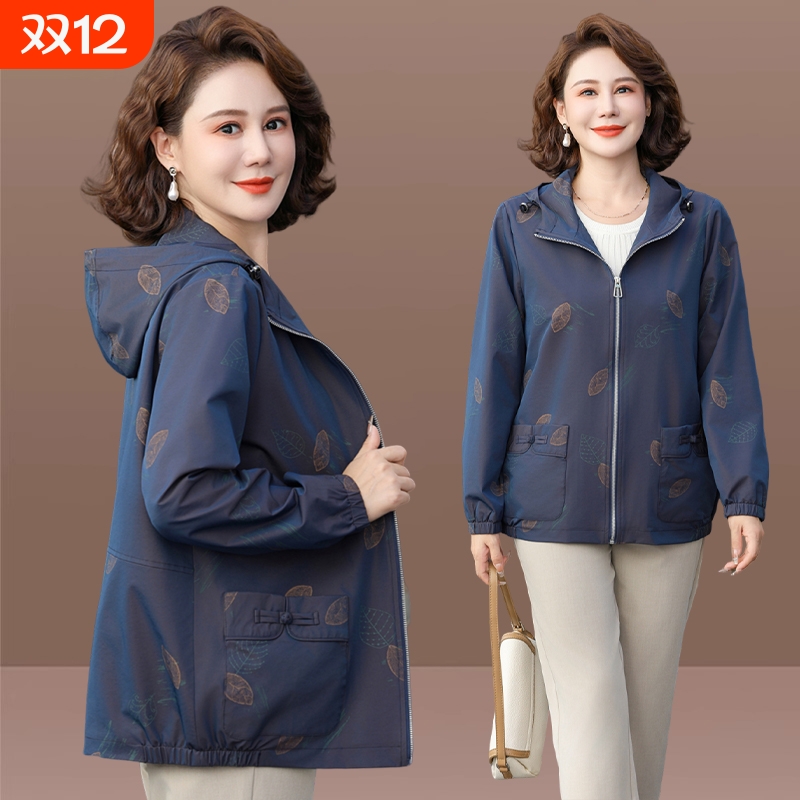 妈妈秋装外套奶奶装薄夹克
