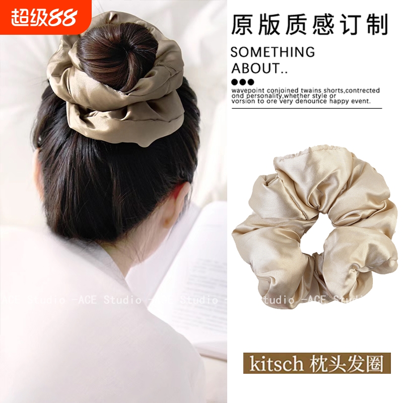 枕头睡眠发圈章小姐同款纯色大肠发绳法式复古大号肥肠圈女丸子头