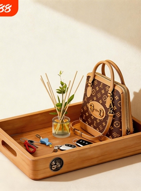 实木钥匙收纳玄关摆件入户门口