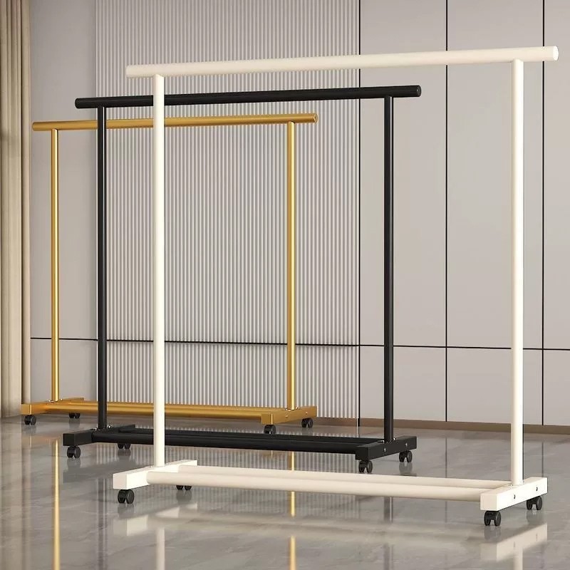 晾衣架落地挂衣架家用卧室室内阳台衣服宿舍简易衣帽架子衣柜伸缩