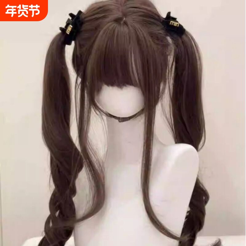 水舞沙假发女长发lolita85cm长卷发jk少萝双马尾整顶全头