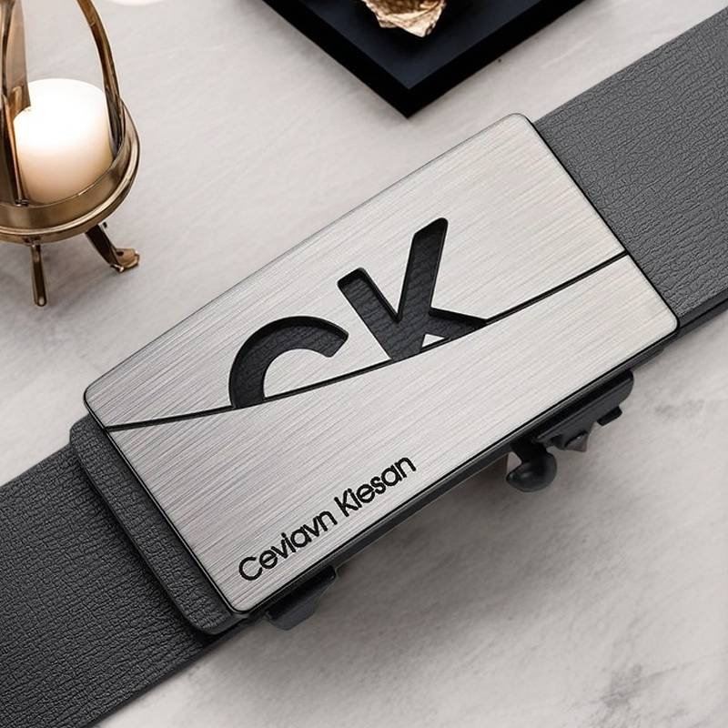 爱马男仕男士新款皮带无牙自动内扣不露尾休闲正装奢侈简约真皮裤