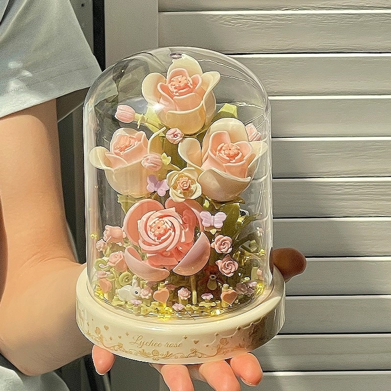 【爆款热销】永生积木花