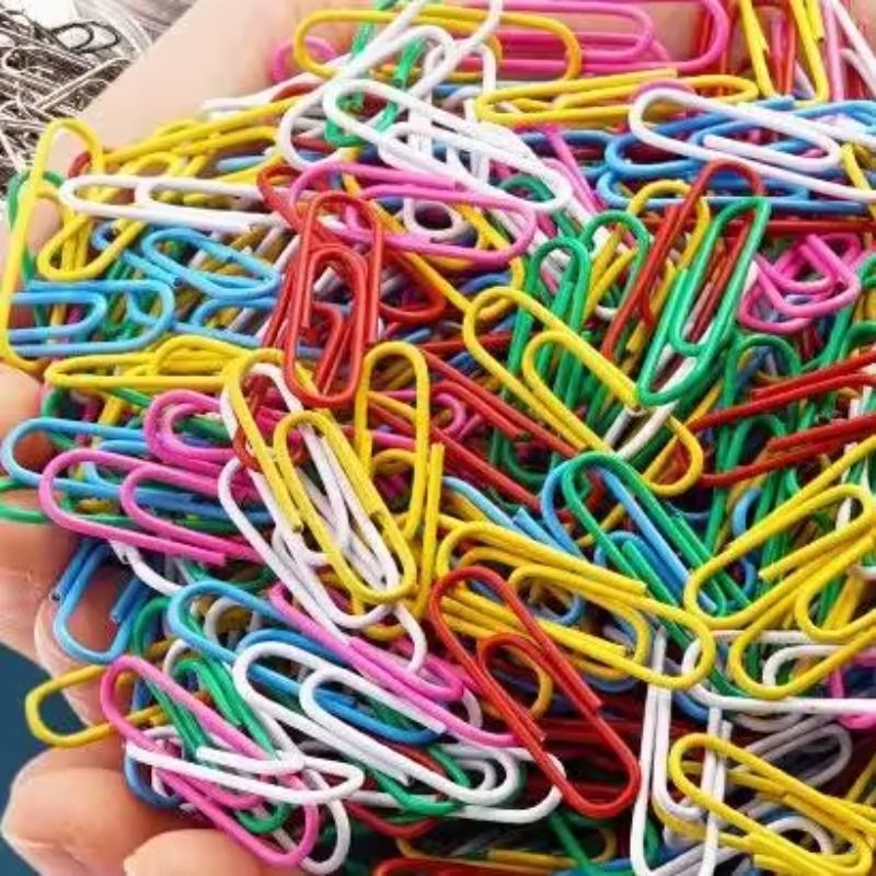 彩色回形针曲别针镀镍回型曲扣针夹子办公可爱固定针学生装订新品