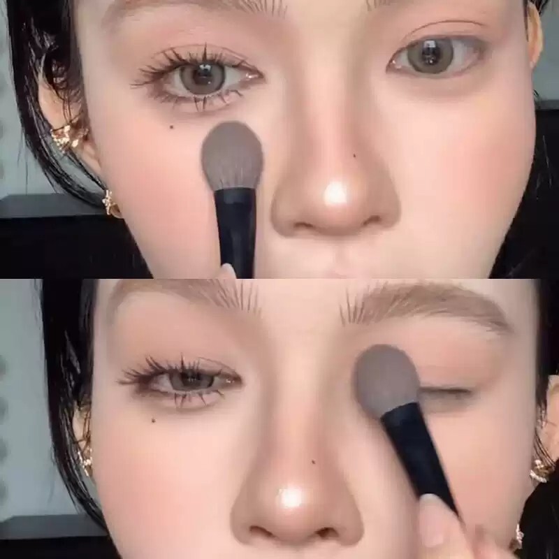 多功能！扁头高光刷眼影晕染腮红刷提亮刷局部定妆柔软铺色杏仁型