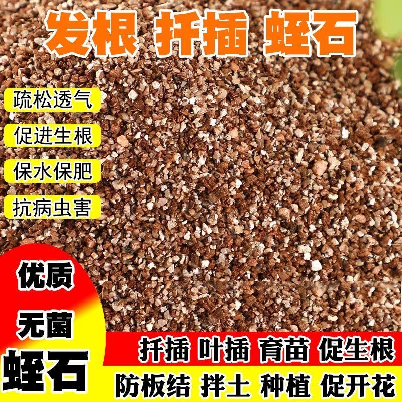 优质蛭石花用扦插发根珍珠岩多肉育苗营养土乌龟蛋孵化纯蛭石颗粒