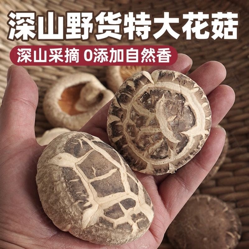 古田特产花菇干货家庭量贩装菇肉厚实煲汤炒菜必备香菇