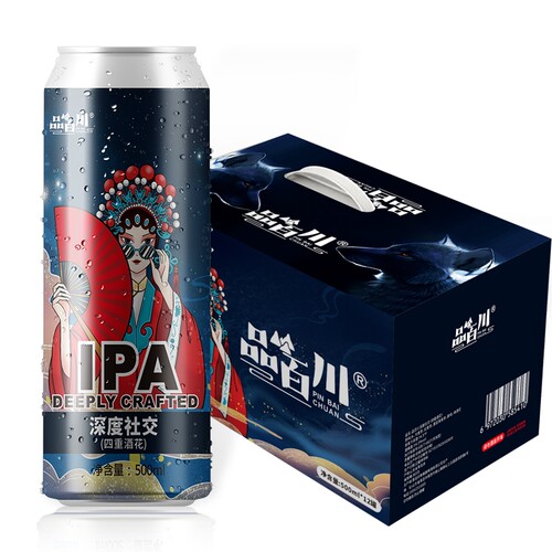 品百川精酿IPA酒花巧克力世涛烈性啤酒500ml*12箱酿造高浓度优选