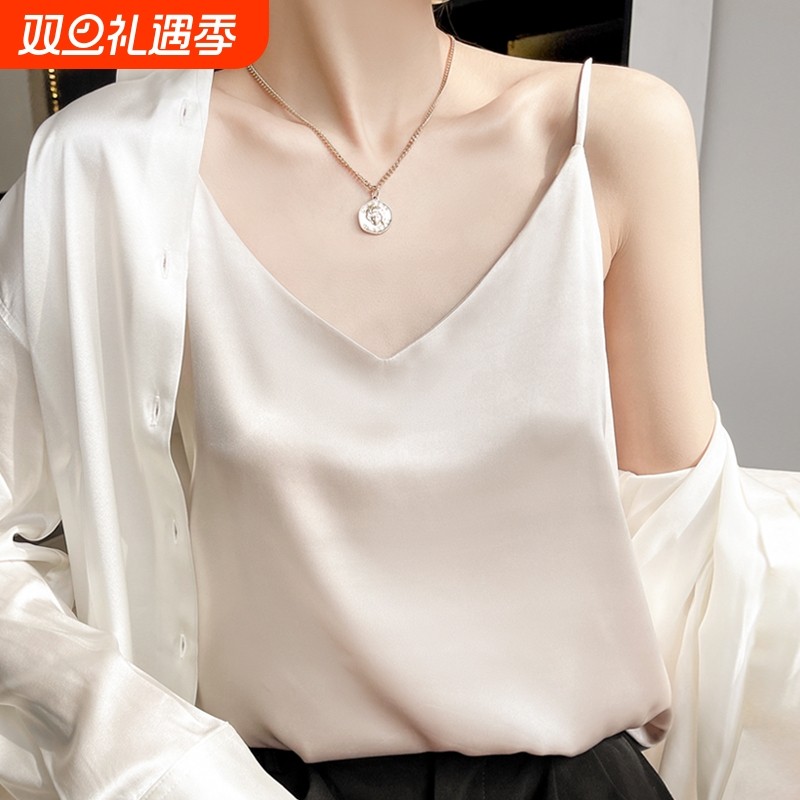 内搭夏季小吊带背心女醋酸缎面西装真丝仿桑蚕丝性感打底宽松上衣