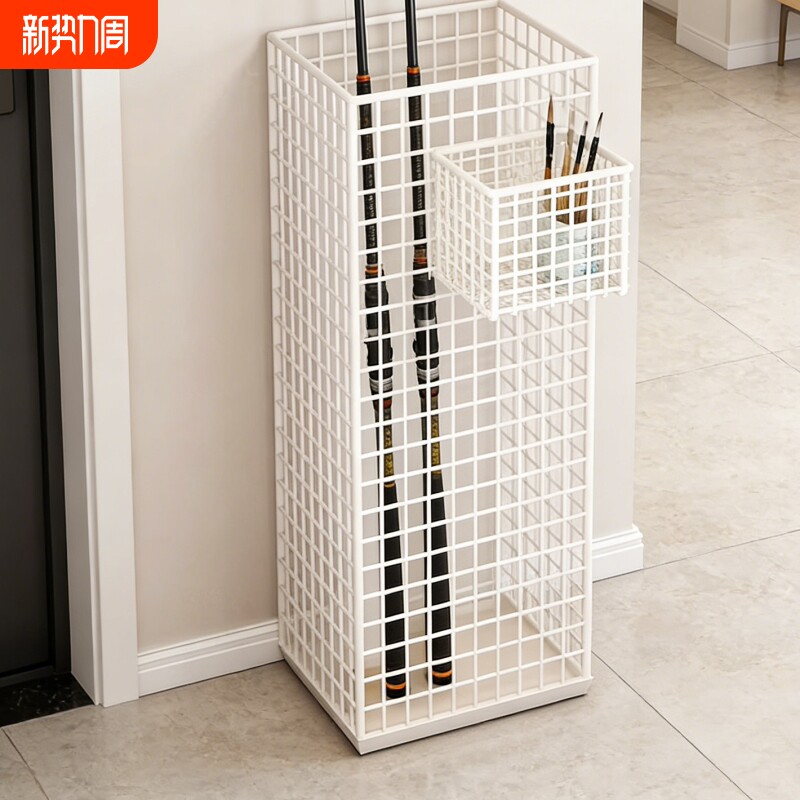 鱼竿收纳架家用渔具多功能大容量储物架放置架落地式路亚杆展示架