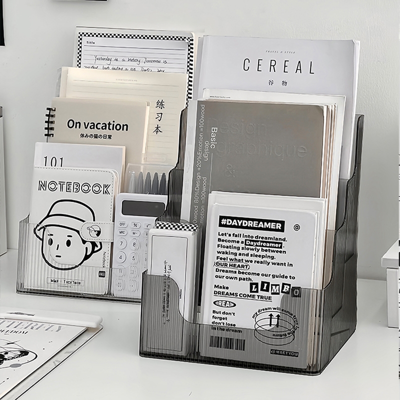 书架亚克力书本置物架学生书桌上